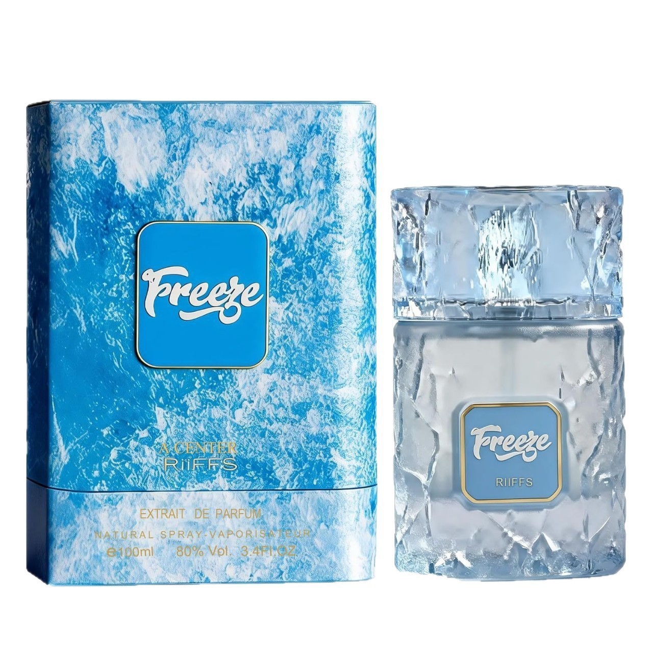 Cross-border Freeze iceberg-patterned glass perfume bottle, long-lasting fragrance for women, 100ml, intense EDP, popular in the Middle East for export