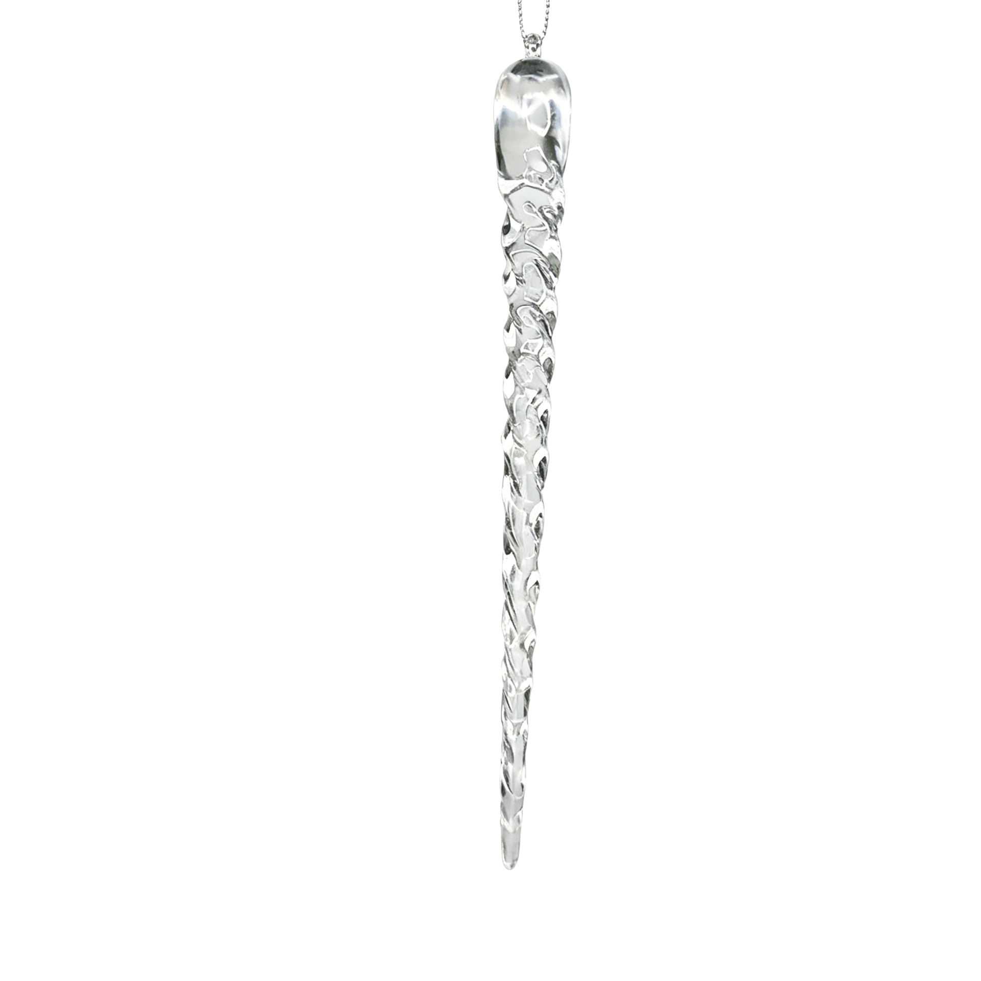 Decoración de Navidad cristal colgante de hielo transparente hielo colgante colgante de columna vertebral de hielo de Navidad colgante de árbol de Navidad