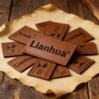复古真皮皮标定制压字LOGO牛仔裤箱包鞋帽皮牌 手工缝制牛皮商标