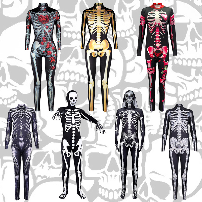 5 Halloween Stranger Things 5 Cosplay Costumes Skeleton Zombie Grim Reaper Ghost Cosplay Role-Playing Costumes