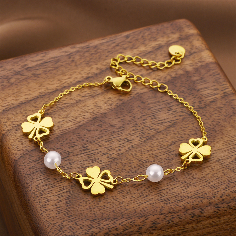 Joyas transfronterizas europeas y americanas Pulsera de acero de titanio de todo fósforo Versión coreana del temperamento bohemio Pulsera de acero de titanio que no se desvanece Joyería femenina