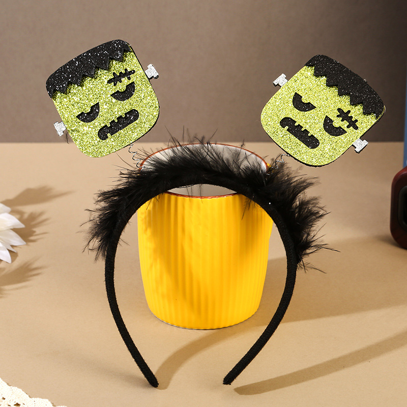 Halloween 2024 nueva decoración de banda de cabello fiesta cosplay cráneo extraña cabeza banda props