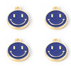 10/bag alloy dripping face smiling face pendant color single -sided necklace cartoon cartoon jewelry pendant accessories wholesale