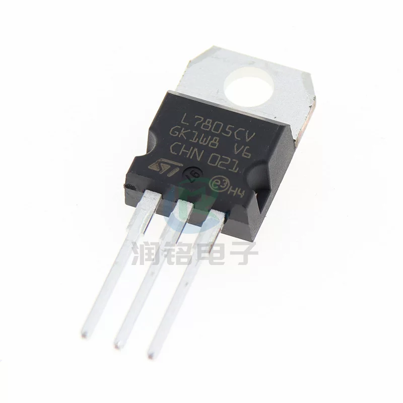 Новый оригинальный L7805CV 7805 Прямой монтаж To-220 5V 1.5A стабилизатор с толстой пленкой, трёхконцевой дизайном