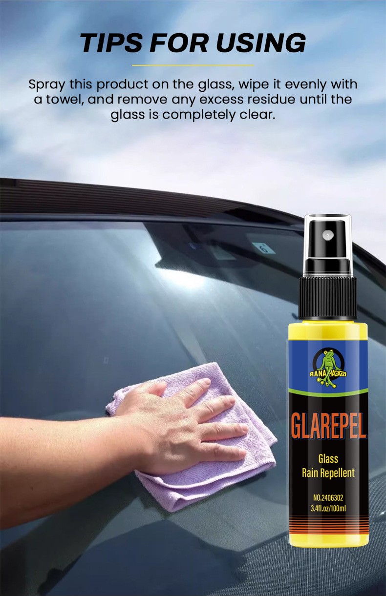 Rana Ragazzi-302 Rain Repellent for Car Glass and Rearview Mirrors, Cross-Border Exclusive Supply, Front Windshield Anti-Rain and Waterproof Spray