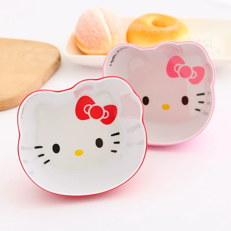 Детская посуда Hello Kitty, мультяшные милые миски — красный и фуксия