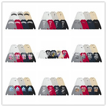 原标跨境stu经典印花黑球8卫衣骰子河马斯圆领毛圈卫衣一件代发