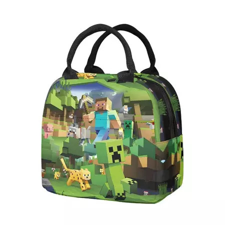 3D新品罗布乐思 ROBLOX 午餐包中小学生保温饭盒手提包|undefined