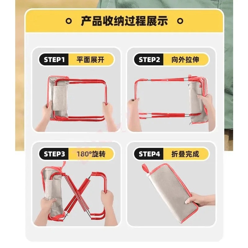 Taburete plegable al aire libre simple al por mayor taburete de bolso de mano de pesca portátil tren pequeño caballo taburete camping silla plegable