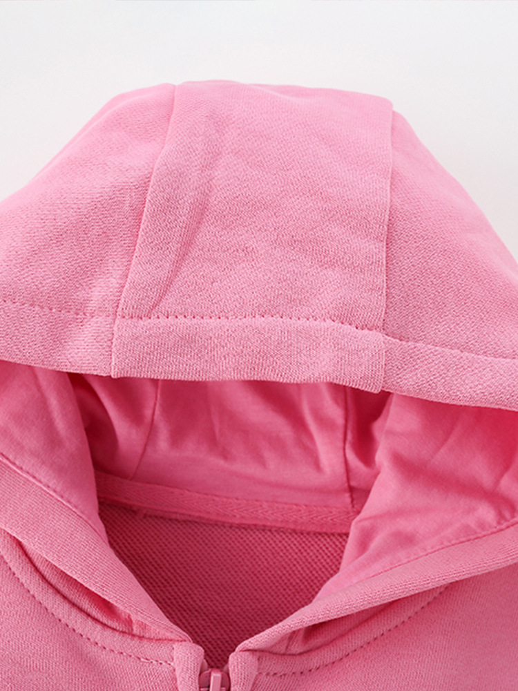 Cross-border malwee chaqueta de niña otoño y invierno nuevo estilo europeo y americano para niños con sombrero casual de manga larga cardigan