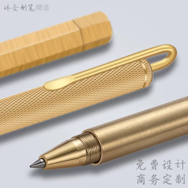High-grade Pure Brass pen metal pen signature pen ball pen creative business office creative gift pen logo customization