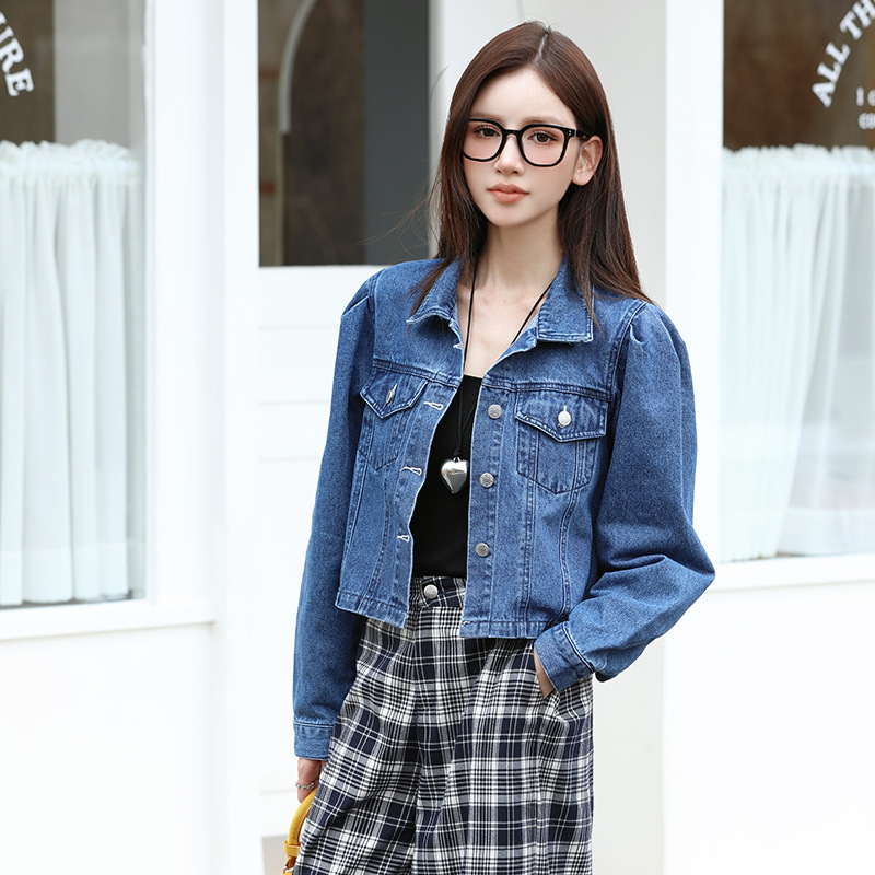 Korean-Style Loose Trendy Design Niche Casual Short Jacket for Women 2025 Autumn Versatile Fashion Denim Coat Korean-Style Loose Trendy Design Niche Casual Short Jacket for Women 2025 Autumn Versatile Fashion Denim Coat