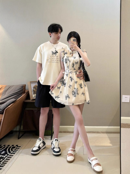 Summer retro couple clothing
