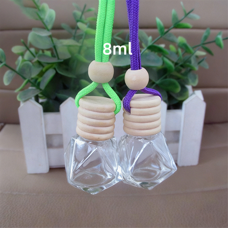 厂家现货直销8ml汽车香水挂件玻璃瓶菱形香水香薰瓶可定 制