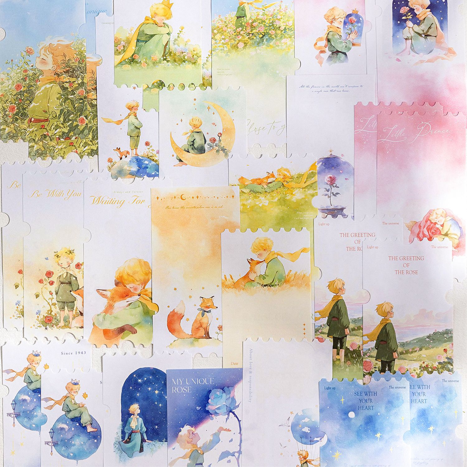 Notas de papel kraft blanco Mo Mo Notas de papel Galaxy Dream Prince Theme Cartoon Cure Alien Papel de notas