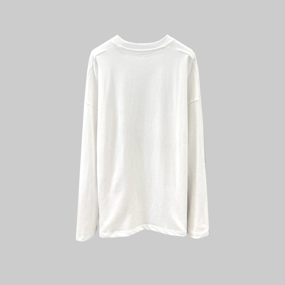 심천 NANYOU 도매 AC 수정 판 스프레이 페인트 편지 느슨한 긴 소매 티셔츠 여성을위한 풀오버 탑