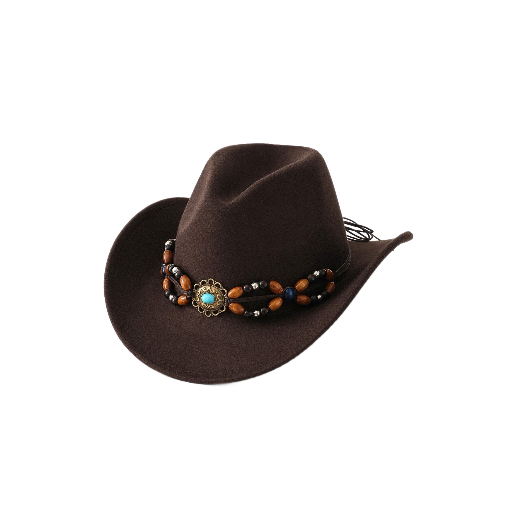 Cappello a cilindro a tesa larga in stile britannico retrò, in feltro, per uomo e donna, stile cowboy, elegante cappello da gentiluomo._voghion.com