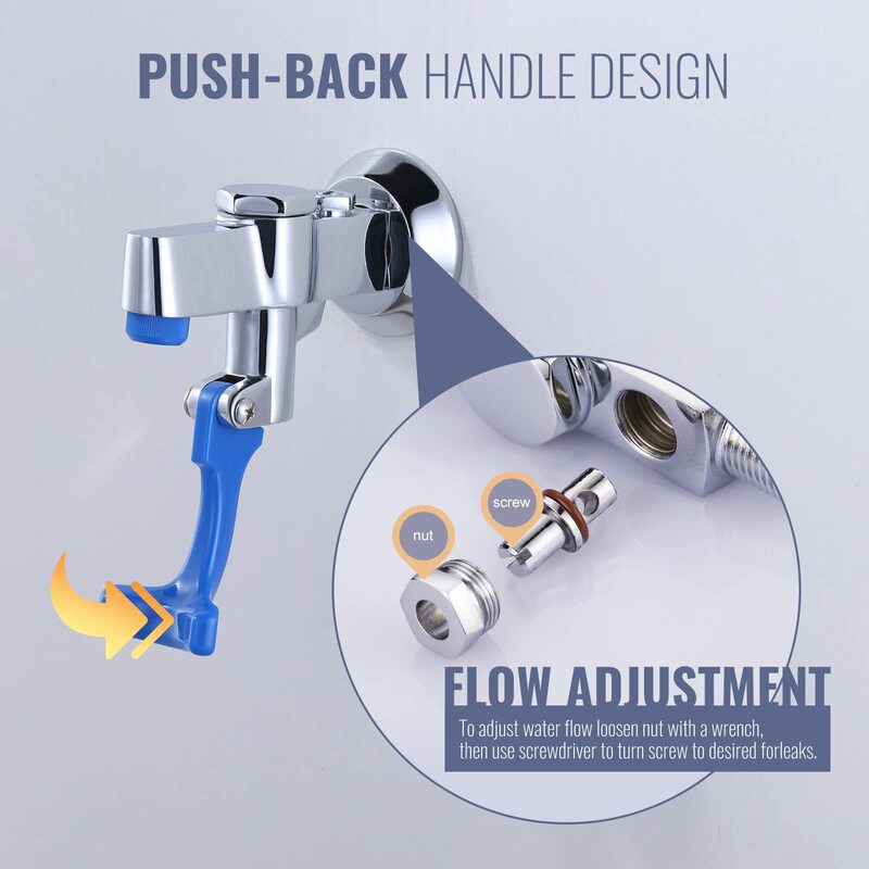 Push Cup faucet wall-mounted concealed cafe bar direct water faucet high pressure push cup device embedded commercial