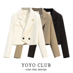 大春と秋の韓国のコードの婦人服の高級感のスーツのコートの太っているmmのファッションの短いスーツの上着の秋の対外貿易