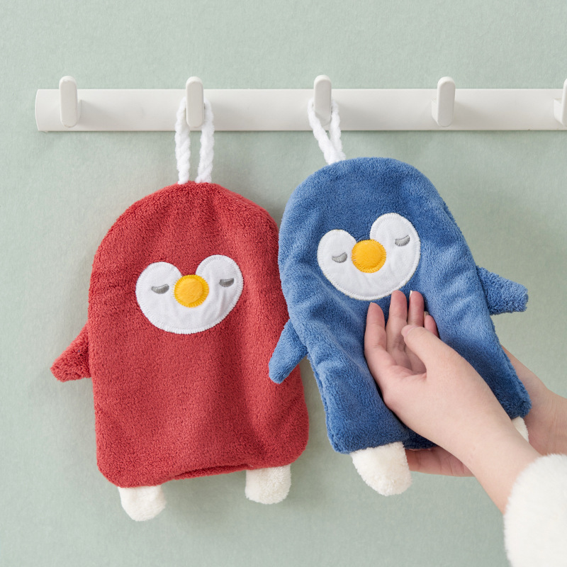 Wipe the hand towel coral velvet thick -hanging towel can hang the…