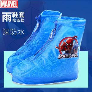 Disney Children's Rain Shoe Cover Lightweight Non-slip Boys' Short Tube Wear-resistant Rainy Day Waterproof Shoe Cover for Primary School Students Cartoon