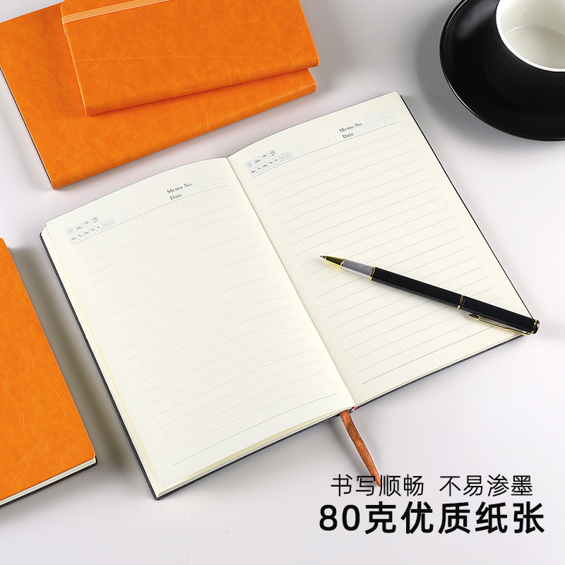 A5绑带笔记本定制 学生文具硬皮本子 跨境商务办公PU记事本日记本|undefined