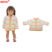 娃娃衣服 18寸美国女孩衣服针织毛衣外套 夏芙服装配件换装娃衣