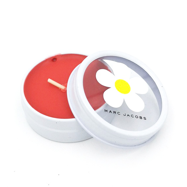 马口铁圆形蜡烛铁罐 开窗PVC小圆形唇膏铁盒香膏小圆铁罐圆形铝罐