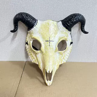 跨境山羊面具万圣节派对塑料动物个性节日舞会装扮骨架批发搞怪