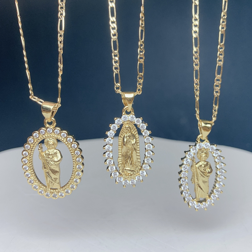 17g Weight Zircon Inlay Material Elegant Streetwear Geometric Alloy Plating Inlay Zircon Women's Pendant Necklace