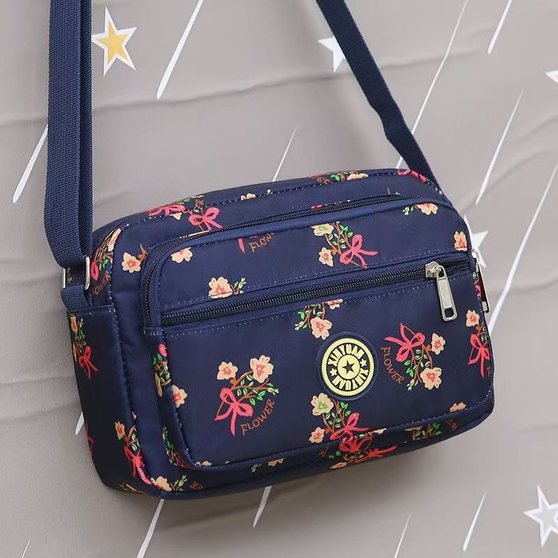 Nueva bolsa de tela de flores, bolsa de media edad, bolsa de tela de Oxford, bolsa de hombro, bolsa de mujer, bolsa de lona al por mayor