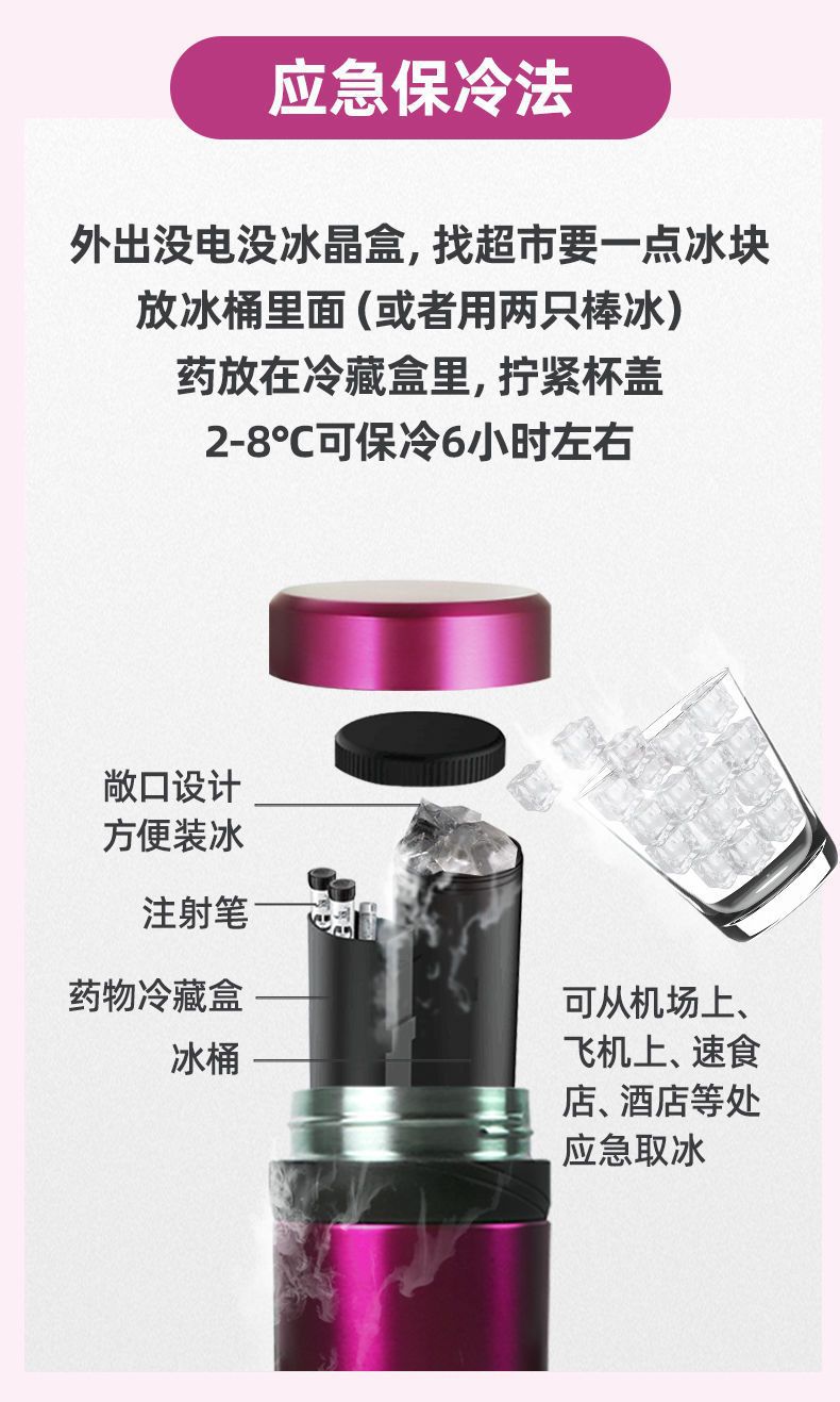 Secret box insulin refrigerated box portable travel car mini refrigerator small mini medicine portable refrigeration