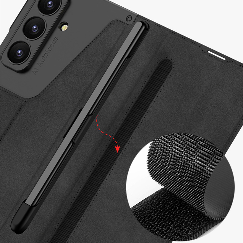 gkkはサムスンZFold7携帯電話ケース折りたたみスクリーンアーマーフリップトップレザーケースペンスロットシェルフィルム一体型取り外し可能に適しています|undefined