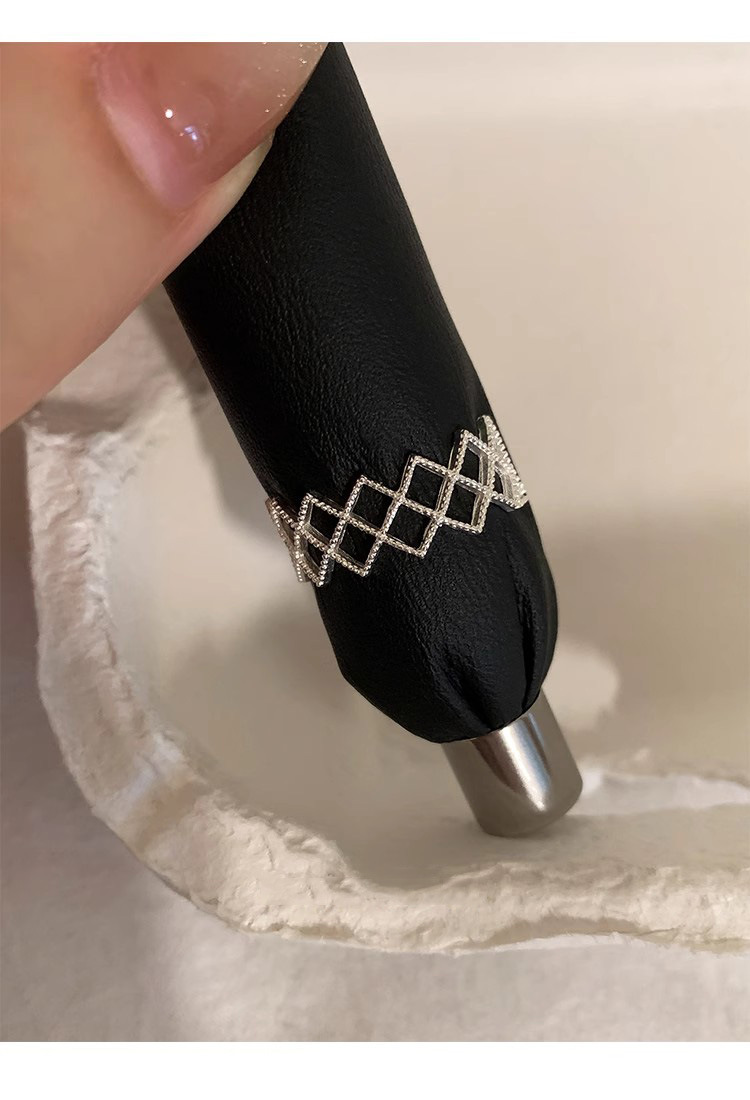 2g Weight Rings Classification Adjustable Ring Size 1 Piece Quantity Holiday, Tea Party Occasion 925 Sterling Silver Material Geometric Pattern All Seasons Season Women's Gender Elegant, Simple Style Style 1 Piece 925 Sterling Silver Geometric Rings 2