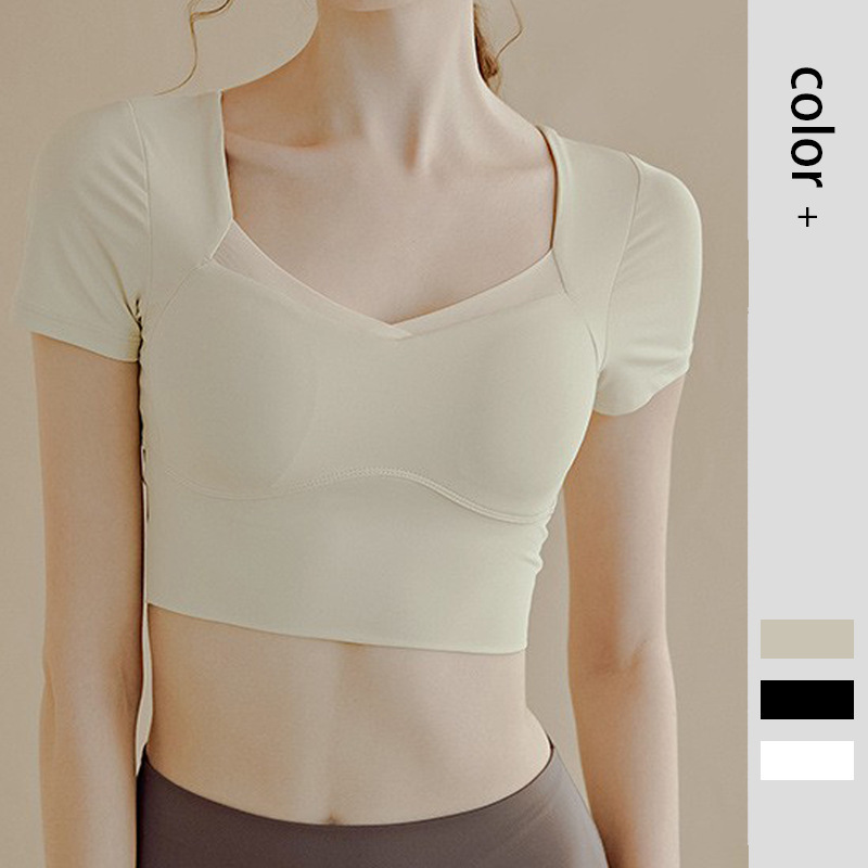 Summer Yoga Vest Outer Wear Sports Top Women's Fitness Clothes Yoga Clothes Quick-drying Shockproof High Strength Sports Short Sleeve Summer Yoga Vest Outer Wear Sports Top Women's Fitness Clothes Yoga Clothes Quick-drying Shockproof High Strength Sports Short Sleeve