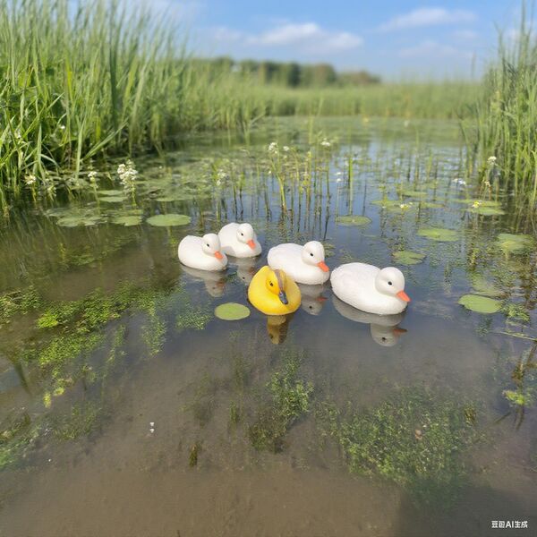 Cross-border hot-selling courtyard garden ornaments simulated duck…