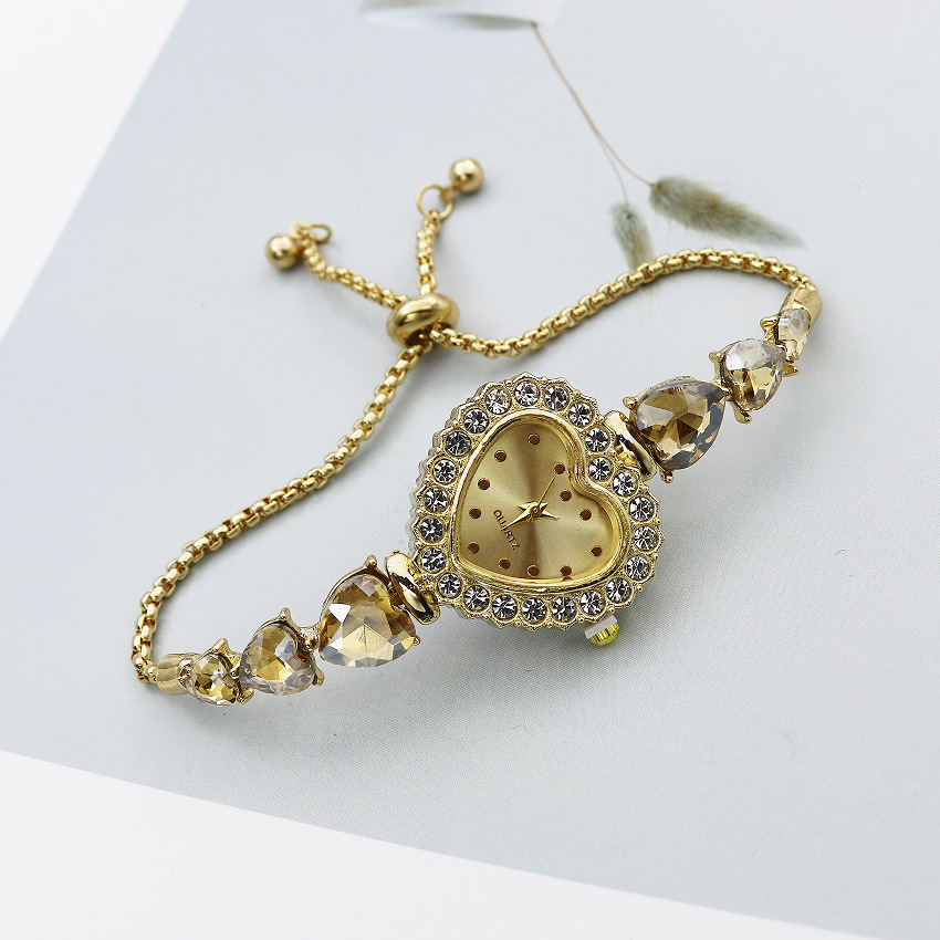 Heart-Shaped Dial Shape Casual Heart Shape Jewelry Buckle Quartz Women's Watches