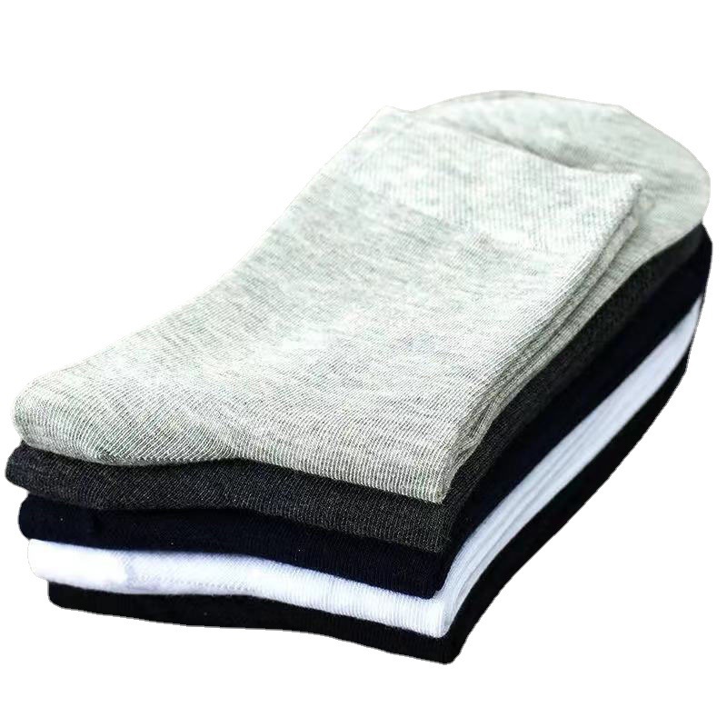 Calcetines cortos para hombre, calcetines finos de verano para hombre, calcetines hasta la pantorrilla de color sólido, calcetines de algodón resistentes a los olores, absorbentes del sudor, transpirables y duraderos para hombres en verano.