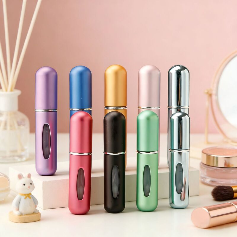 Portable 5ml Perfume Refill Bottle with Press-Type Small Window and Self-Pumping Spray, Direct Spray from the Bottom, Travel Perfume Bottle Portable 5ml Perfume Refill Bottle with Press-Type Small Window and Self-Pumping Spray, Direct Spray from the Bottom, Travel Perfume Bottle