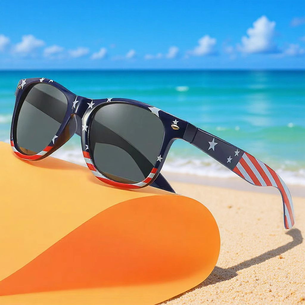 Classic American Flag Sunglasses Party Fashion Sunglasses Cross-Border High-End Glasses Retro Men's Polarized Glasses
