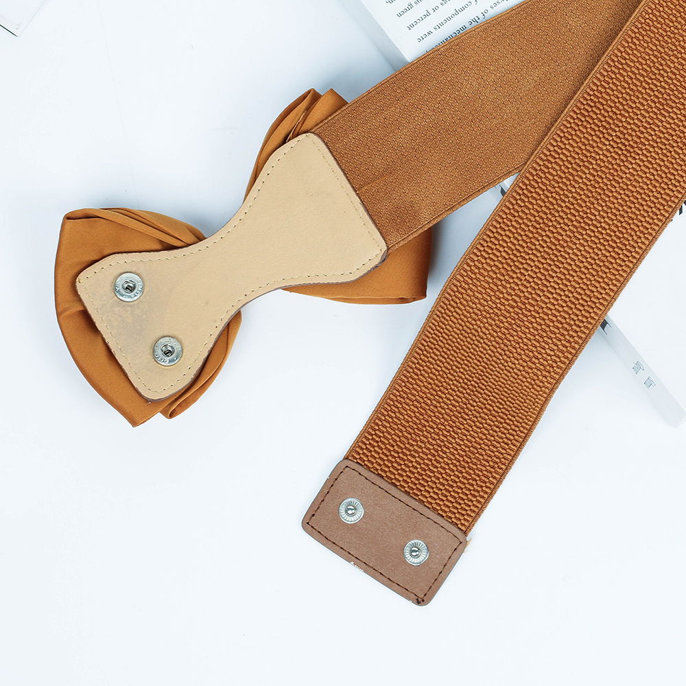 Cintura extra grassa e allargata Accessori elastici elastici Gonna decorativa Cintura per ragazze Ornamenti in vita con fiocco in chiffon_voghion.com