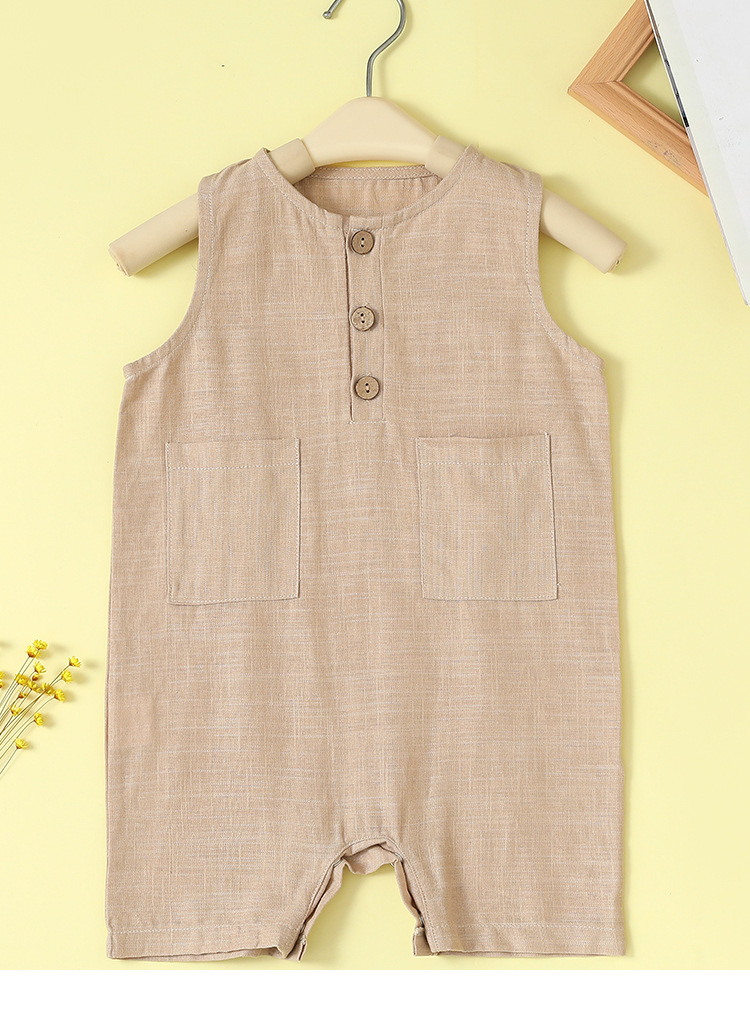 160g Weight Micro-Elastic Elasticity Baby(0-2Years) Age Group Regular Fit Fit Type Solid Color Pattern Simple Style Solid Color Linen No Baby Clothes