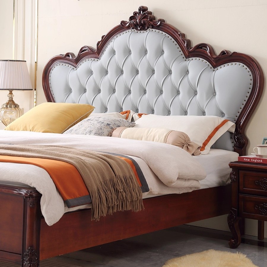 American light luxury solid wood bed