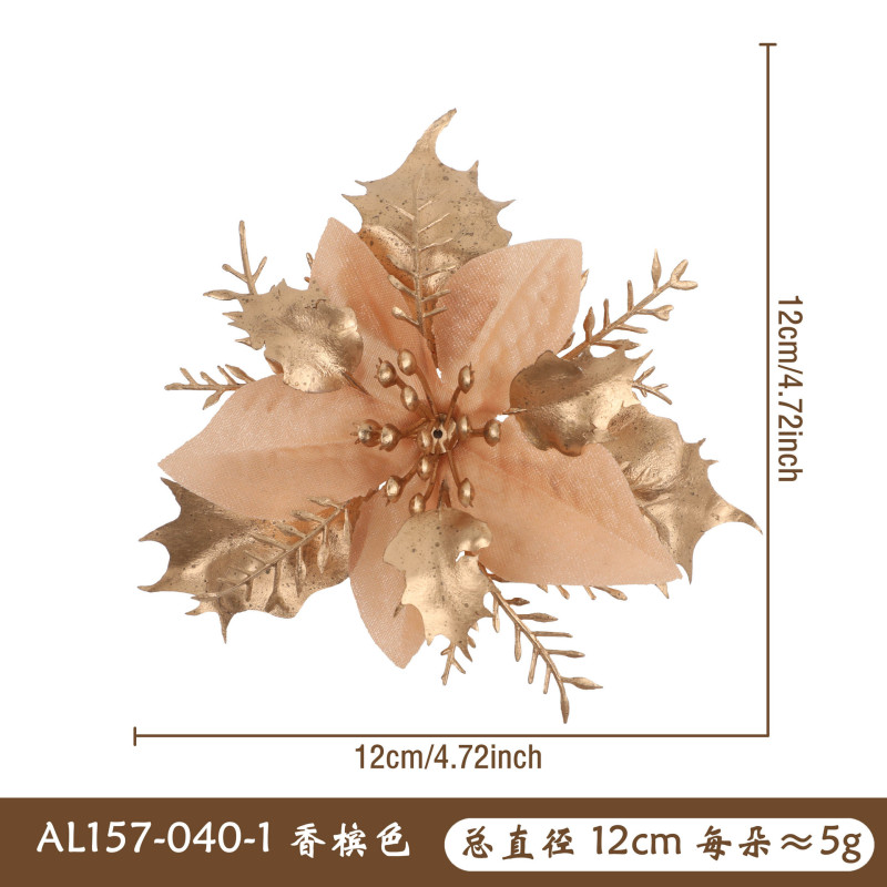 仿真花一品红圣诞节diy花环家居装饰摆件圣诞树挂件人造假花批发|undefined