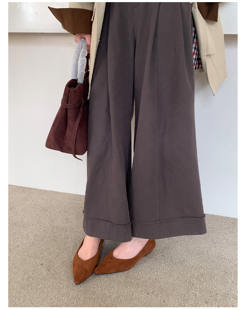 Fashion Slope Heel French Retro Pointed Mary Jane Shallow Mouth Single Shoes Women's Original New Soft Sole Simple Doudou Women's Shoes_vogvips.com