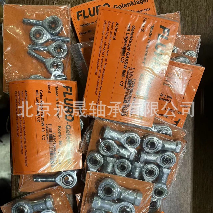 德国FLURO进口EA17-2RS    EA20-2RS  外螺纹杆端关节轴承  正品