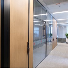 90款全景双玻隔断办公室玻璃隔断隔音通透隔断商用铝合金室内