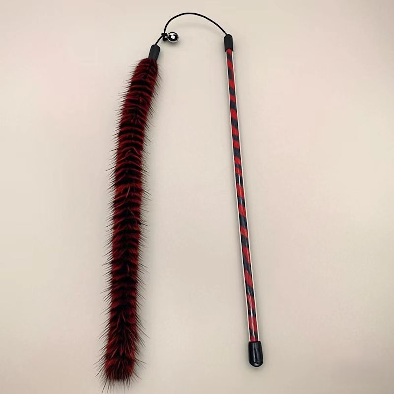 밍크 퍼 블랙 & 레드