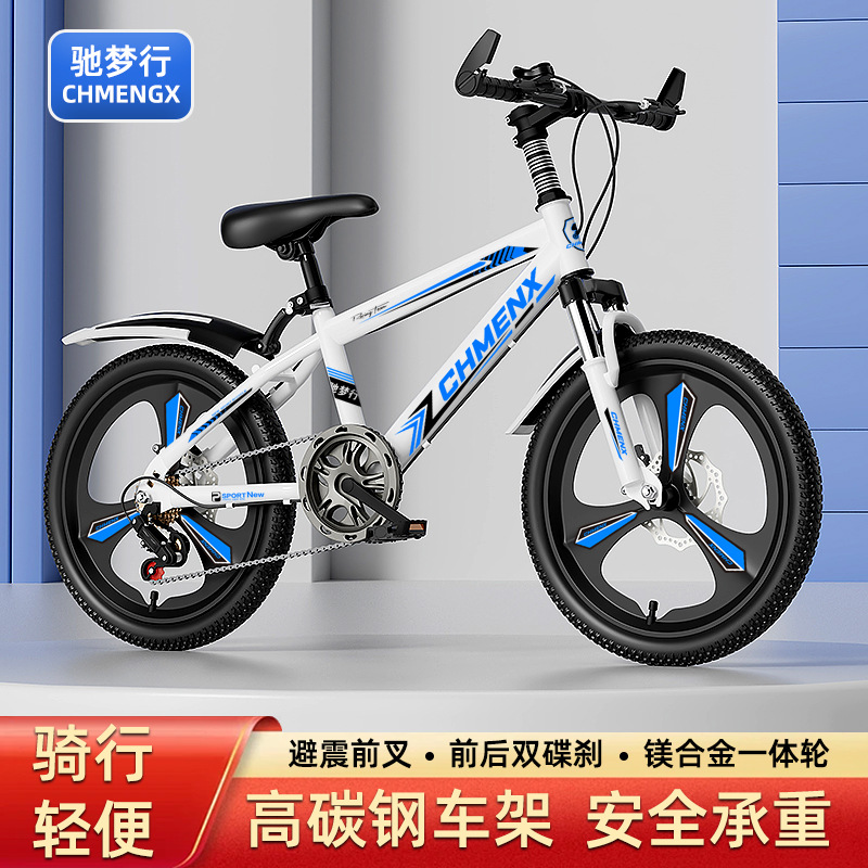 Mountain Bike for Boys and Girls Aged 4-6-12, Suitable for Older Children, Mountain Bike with Disc Brakes for Elementary School Students, 22inch Bicycle