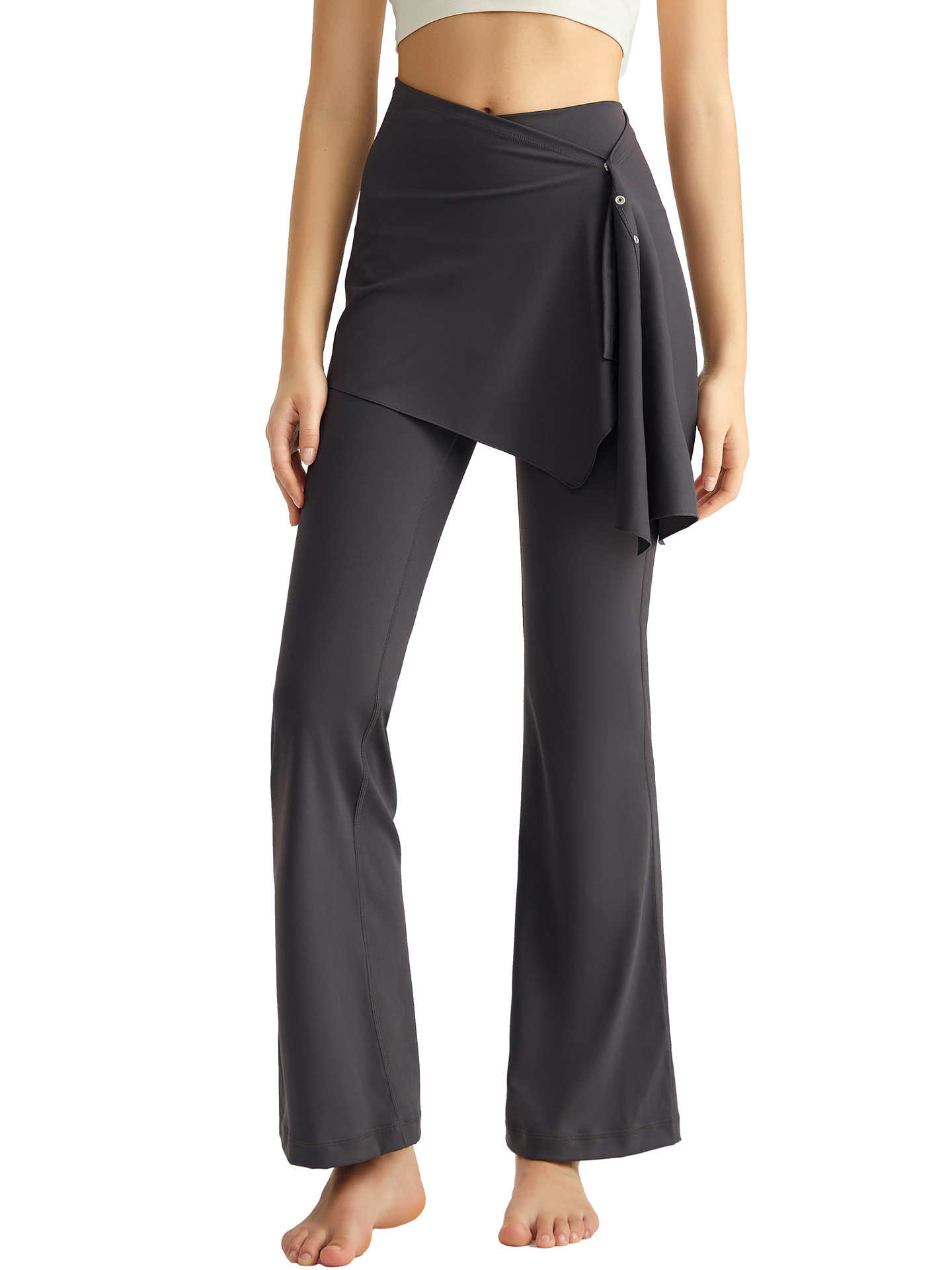 Wiman antibacteriano Pantalones de yoga de dos piezas desmontables anti-avergonzamiento Pantalones de yoga de alta calidad Pantalones de yoga para mujeres image 5